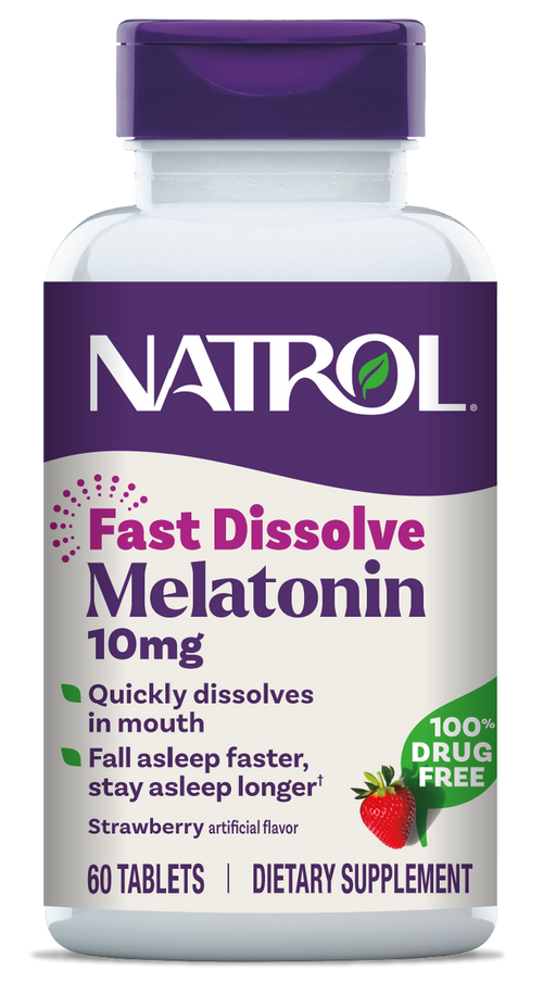 Fast Dissolve Melatonin Tablets, 10mg (Strawberry Flavor)