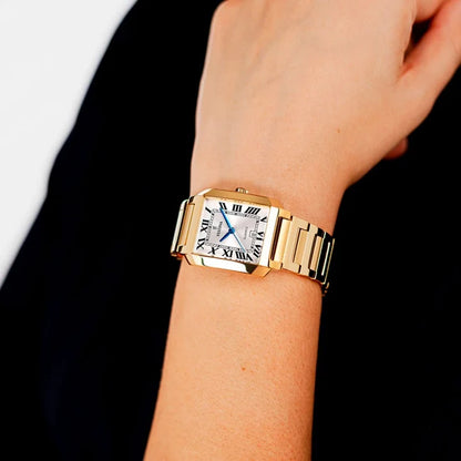 Festina On The Square Lady Date Goldig / Weiss Damenuhr | F20680/1