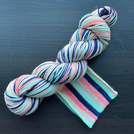 Fictionally Historical - Book Genre Collection - Self Striping Merino Nylon Sock & DK