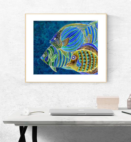 Fish School Color Print