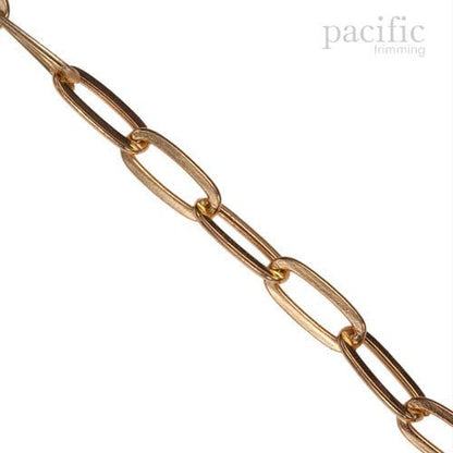 Flat Elongated Chain Gold
