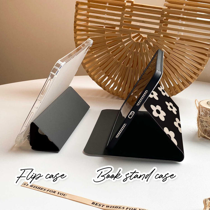 Flora iPad Case - Black and Khaki - IMCASE