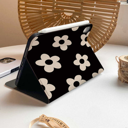 Flora iPad Case - Black and Khaki - IMCASE