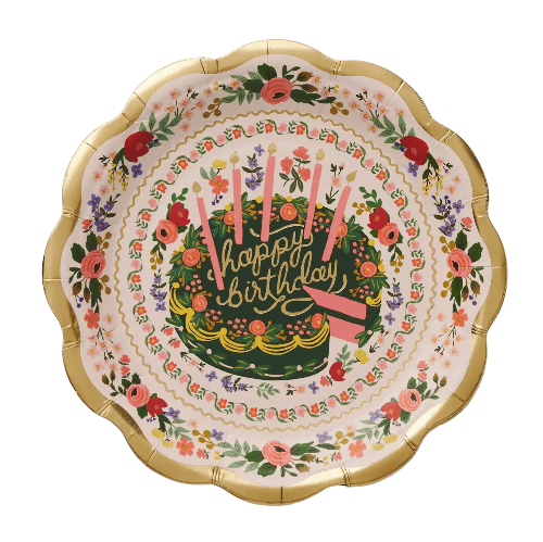 Rifle Paper Co Christmas Floral Cake Small Plates