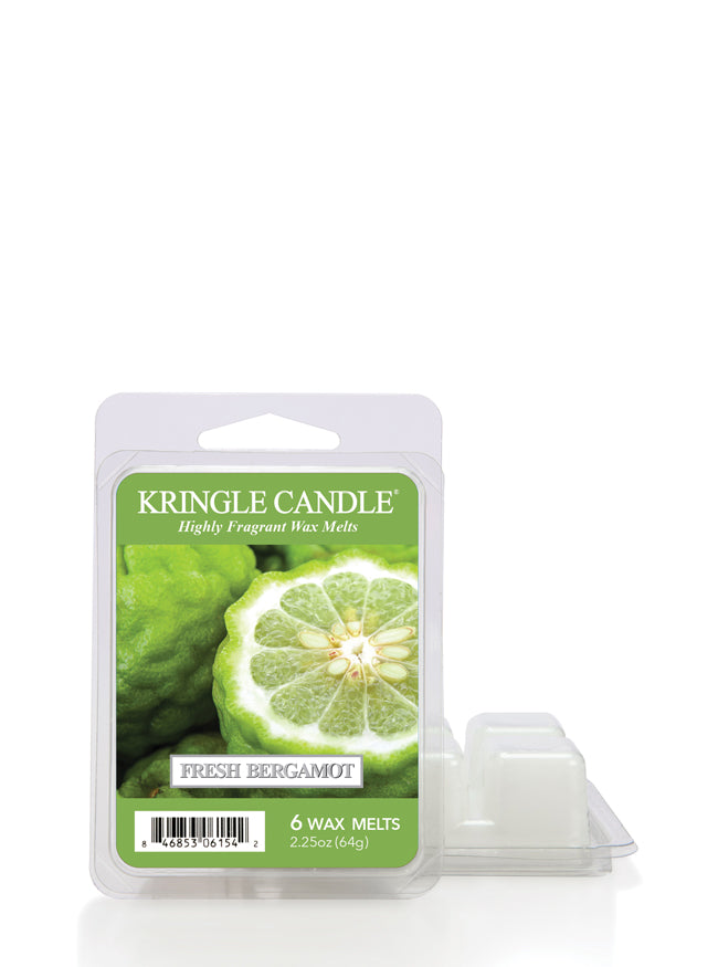 Kringle Candle Fresh Bergamot wax melt packaging on a white background