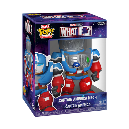 Funko Bitty POP! Bitty Bot: Marvel - Captain America Mech with Captain America Vinyl Figure