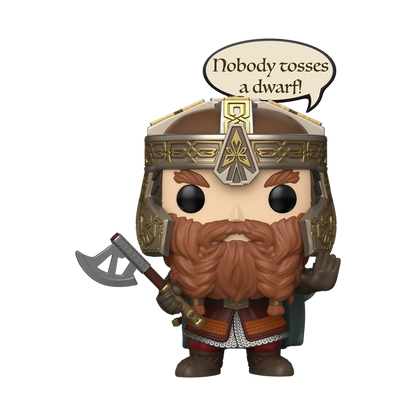 Funko POP! Movies: The Lord of the Rings - Gimli Nobody Tosses a Dwarf Vinyl Figure