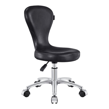 Futuro Pedi Stool Black DIR by DIR: ergonomic black office chair with metal base and wheels.