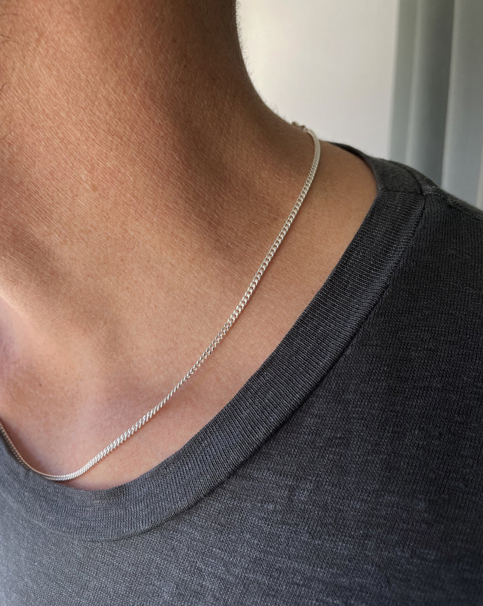 Gåvoset | Herrsmycken armband + halsband Pansarkedja