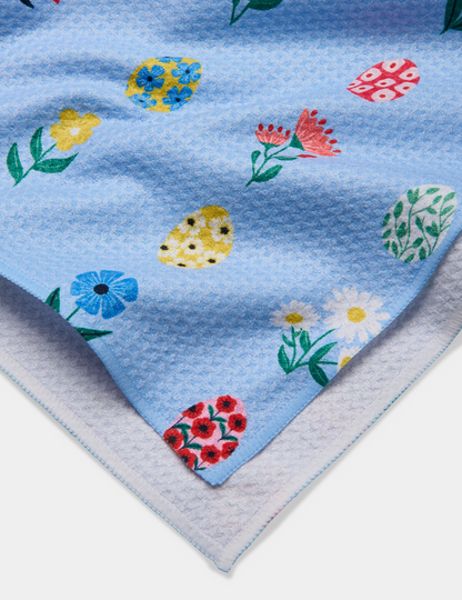 Geometry Kitchen Tea Towel- Spring Wildflowers - Pine & Moss