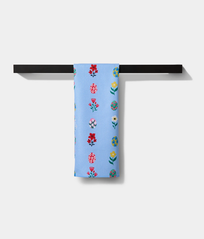 Geometry Kitchen Tea Towel- Spring Wildflowers - Pine & Moss