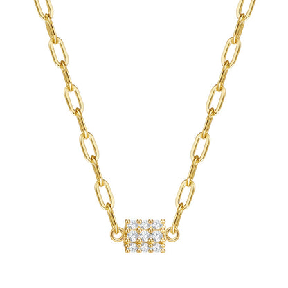 Glieder-Kette mit Zirkonia gelbgold