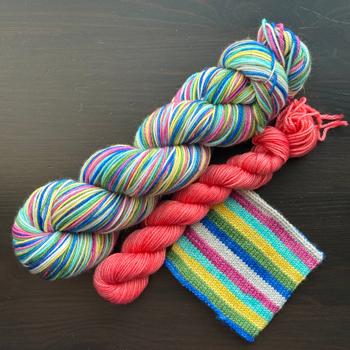 Goddess Of The Dead Self Striping Sock Set - Self Striping Merino Nylon Sock