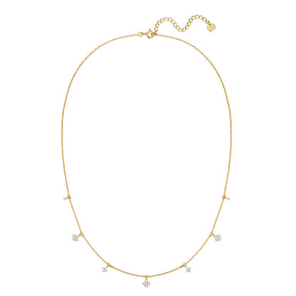 Goldene Kette mit kleinen Zirkonia-Anhängern