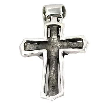 The back of the Knight Cross pendant, showing its solid construction and the .925 sterling silver hallmark.