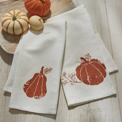 fall farmhouse GOURD FOIL PRINTED TOWEL