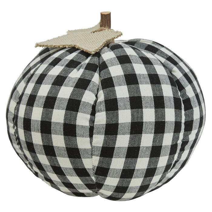 GREAT BLACK AND CREAM CHECK PUMPKIN farmhouse