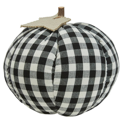 GREAT BLACK AND CREAM CHECK PUMPKIN farmhouse