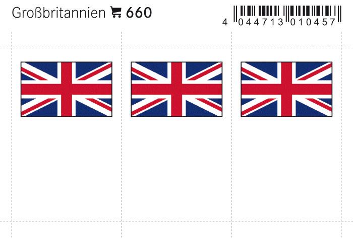 Great Britain Flag Labels