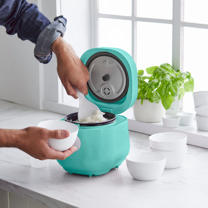 CC009518-001 - Rice Cooker GreenLife 4-Cup Rice & Grains Cooker Turquoise - Product Image 4