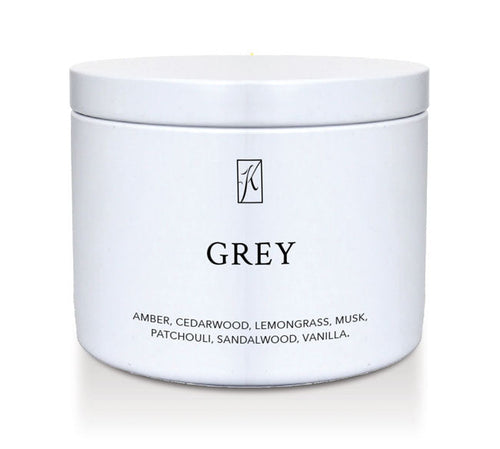 White container labeled 'GREY' with a brand logo on a white background
