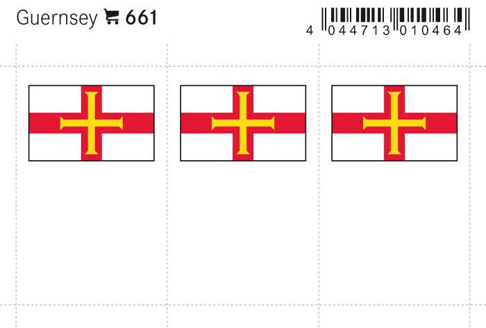 Guernsey Flag Labels