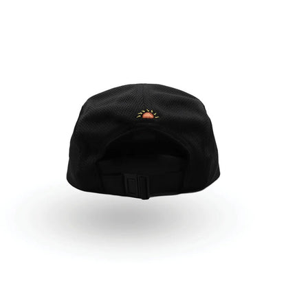 Helios Ultralight 7 Panel Running Cap | Soft Brim | Black