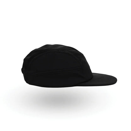 Helios Ultralight 7 Panel Running Cap | Soft Brim | Black