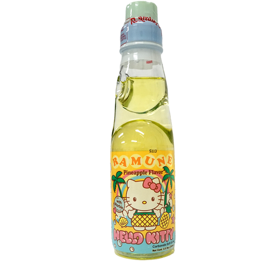 Hello Kitty Ramune - Pineapple Flavor 200ml Carbonate Soft Drink Soda