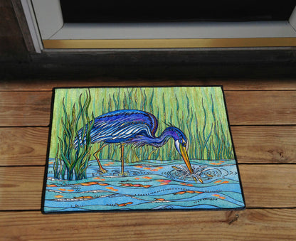 Heron in the Marsh Door Mat