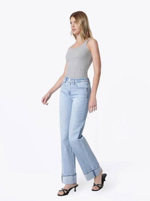 High-Rise Cuffed Wide Leg Jeans24