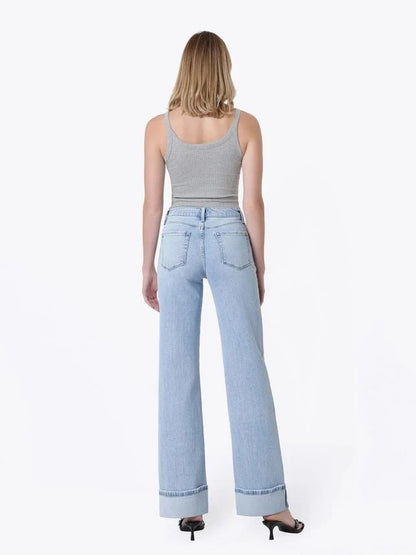 High-Rise Cuffed Wide Leg Jeans24
