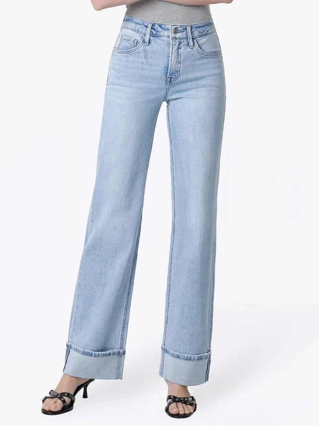 High-Rise Cuffed Wide Leg Jeans24
