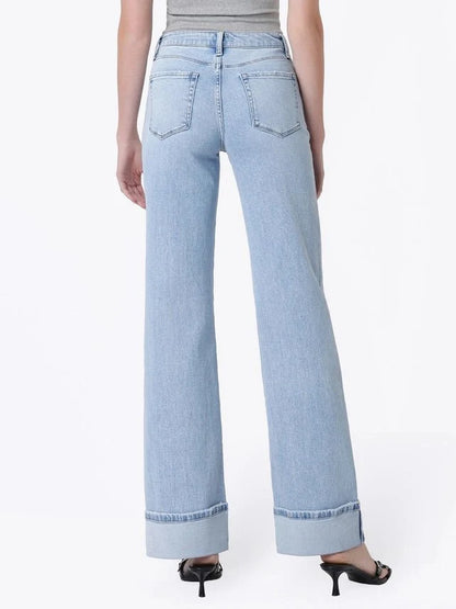 High-Rise Cuffed Wide Leg Jeans24