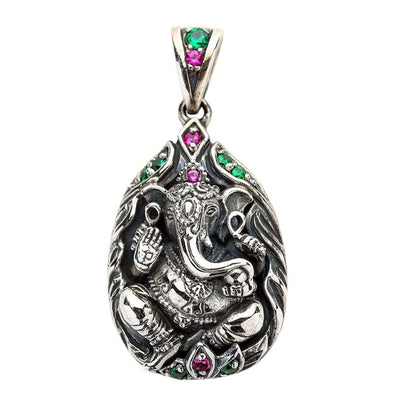 Hindu Ganesh Sterling Silver Pendant