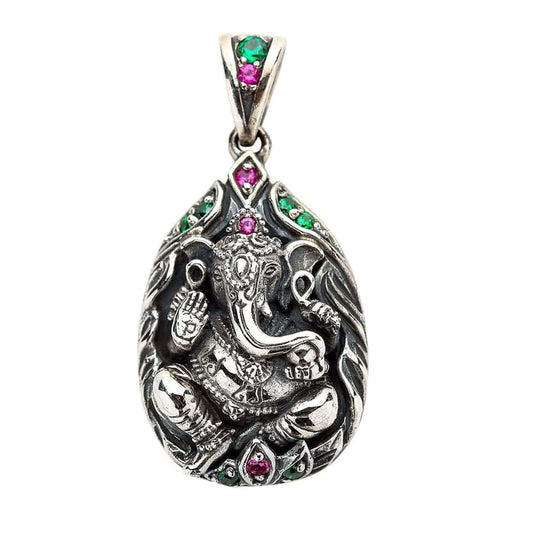 Hindu Ganesh Sterling Silver Pendant