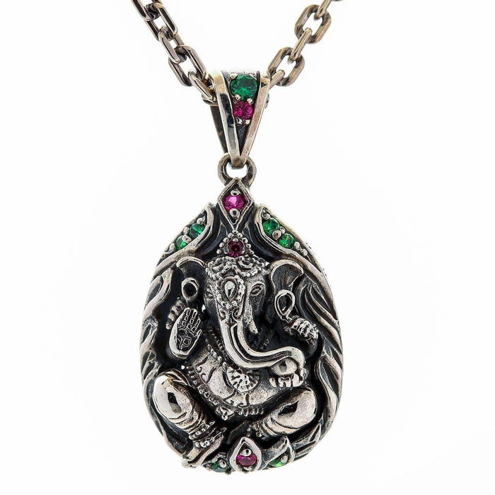 Hindu Ganesh Sterling Silver Pendant [2]