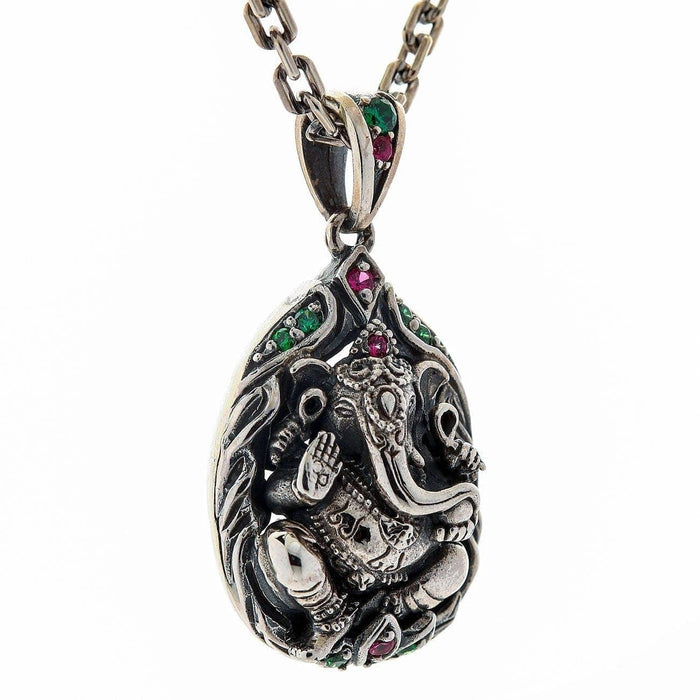 Hindu Ganesh Sterling Silver Pendant [3]