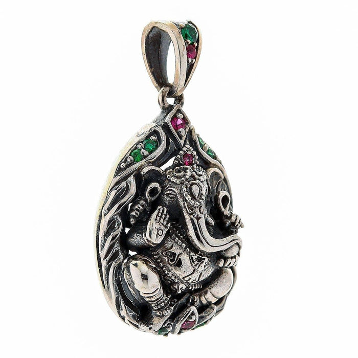 Hindu Ganesh Sterling Silver Pendant [4]