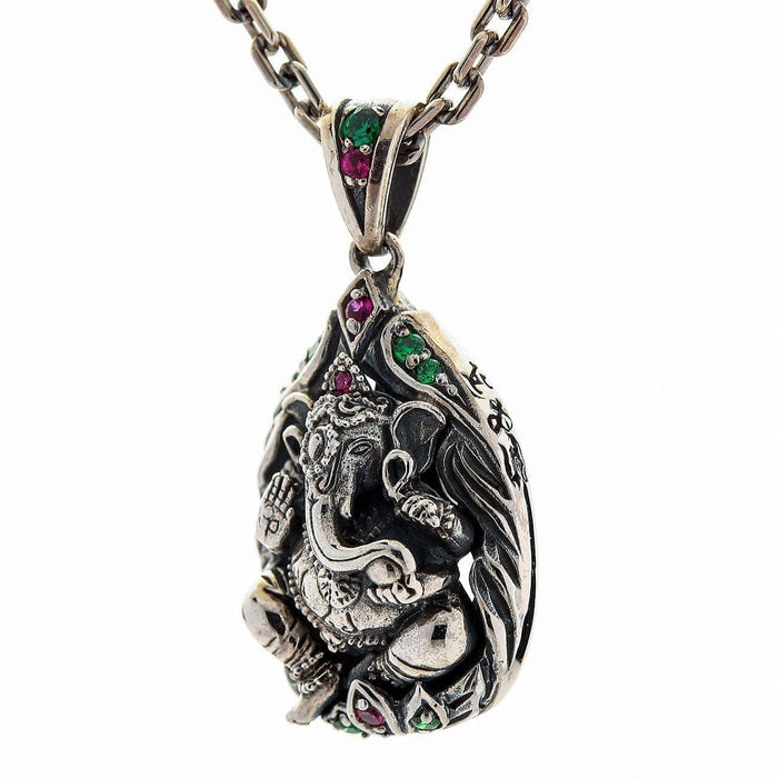 Hindu Ganesh Sterling Silver Pendant [5]