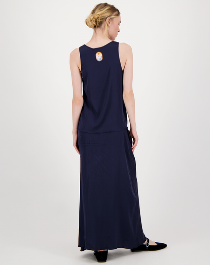 Holly Blue Black Solid Tank Top
