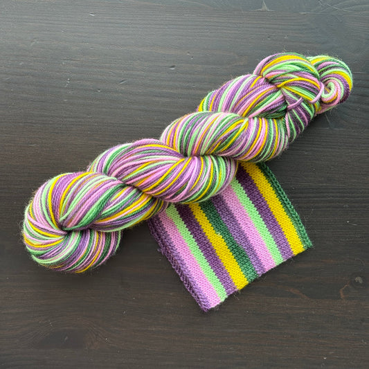 Hoppin’ Good Times - Self Striping Merino Nylon Sock & DK