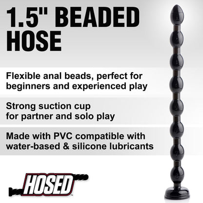 Hosed 1.5 inch Beaded Anal Snake