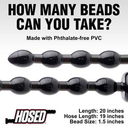 Hosed 1.5 inch Beaded Anal Snake