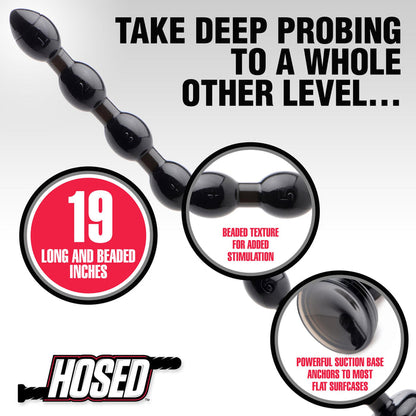 Hosed 1.5 inch Beaded Anal Snake
