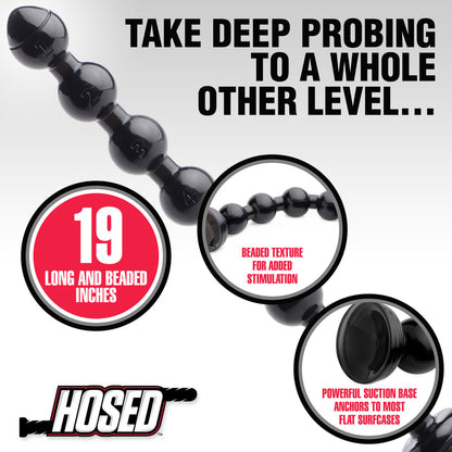 Hosed 2 inch Beaded Anal Snake