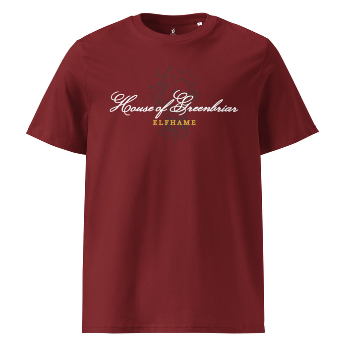 House of Greenbriar T-Shirt - The Bean Workshop - Book Lover Gift, Cardan Greenbriar, Dark Academia, Elfhame royalty apparel, Fae Court, Faeriecore, Fantasy Reader Tee, High King of Elfhame, Holly Black licensed merch, House of Greenbriar shirt, Jude Duarte, Royalcore aesthetic, The Cruel Prince T-shirt