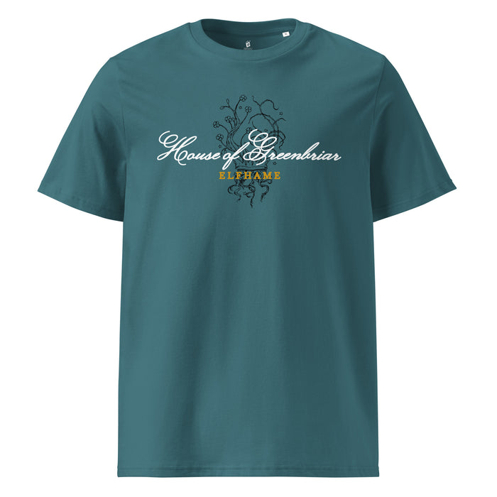 House of Greenbriar T-Shirt - The Bean Workshop - Book Lover Gift, Cardan Greenbriar, Dark Academia, Elfhame royalty apparel, Fae Court, Faeriecore, Fantasy Reader Tee, High King of Elfhame, Holly Black licensed merch, House of Greenbriar shirt, Jude Duarte, Royalcore aesthetic, The Cruel Prince T-shirt