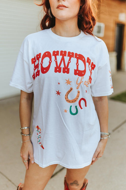 Howdy Y'all Oversized Graphic TeeS/M