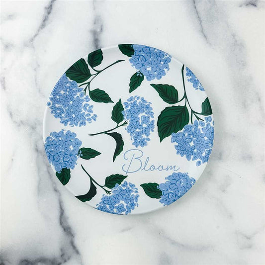 Hydrangea Bloom Melamine Plate